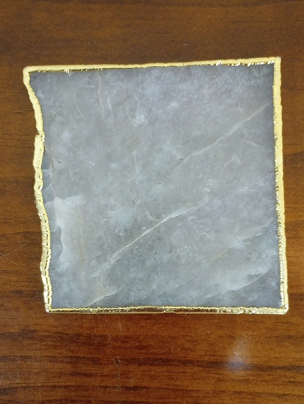 Rachel Zoe Gold Trimmed Marble Coasters, Set Of 4 - New!